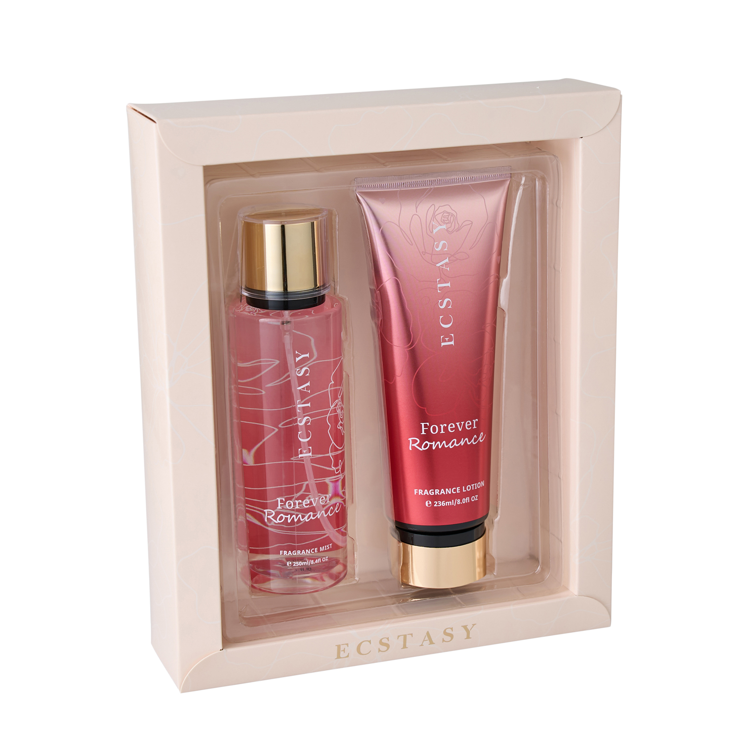 Ecstasy Σετ Δώρου - Forever Romance Body Cream 236ml + Body Mist 250ml