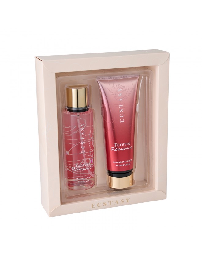 Ecstasy Gift Set - Forever Romance Body Cream 236ml + Body Mist 250ml