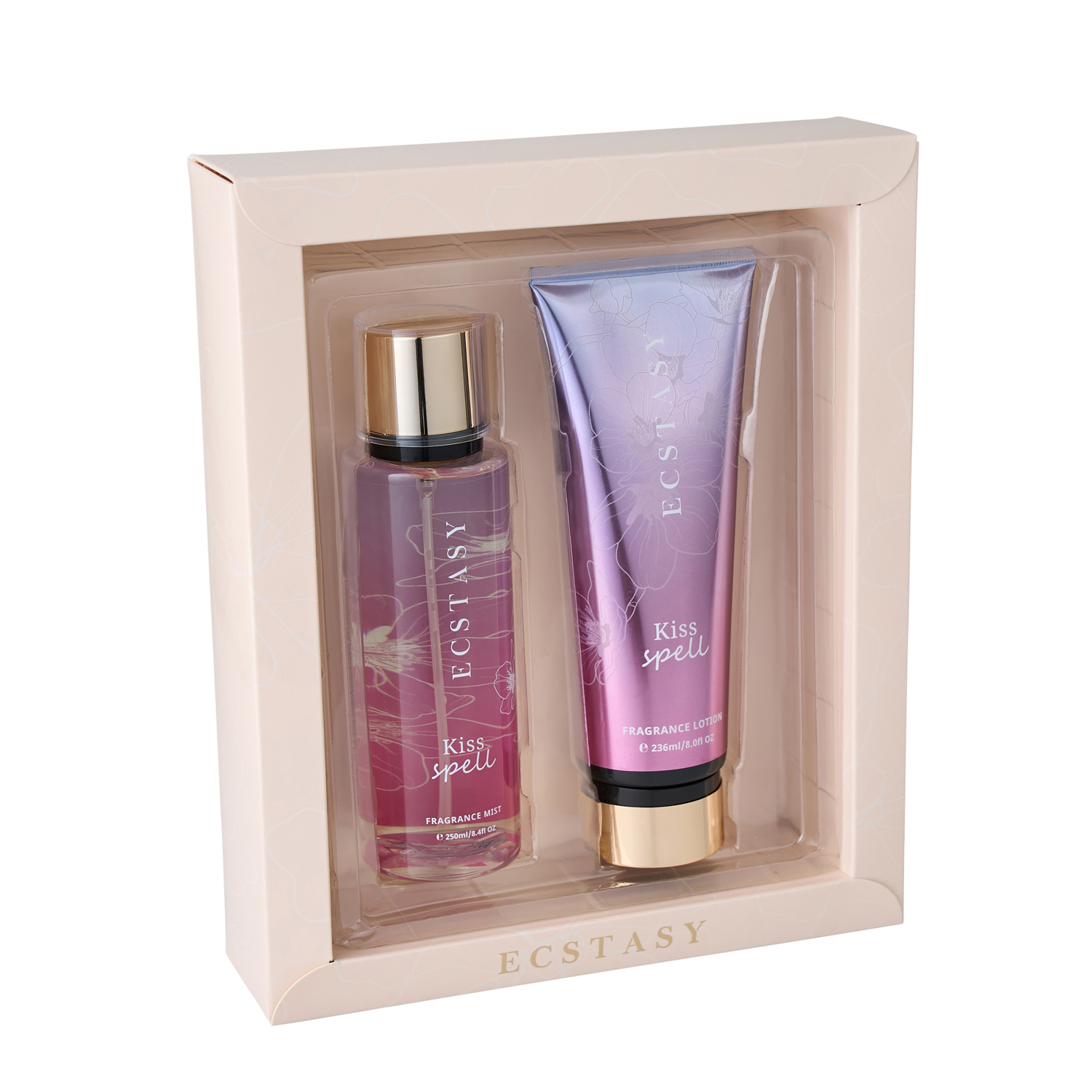 Ecstasy Σετ Δώρου - Kiss Spell Body Cream 236ml + Body Mist 250ml