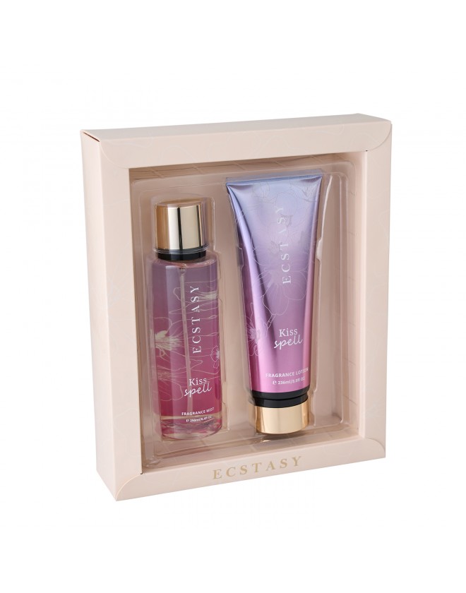 Ecstasy Gift Set - Kiss Spell Body Cream 236ml + Body Mist 250ml