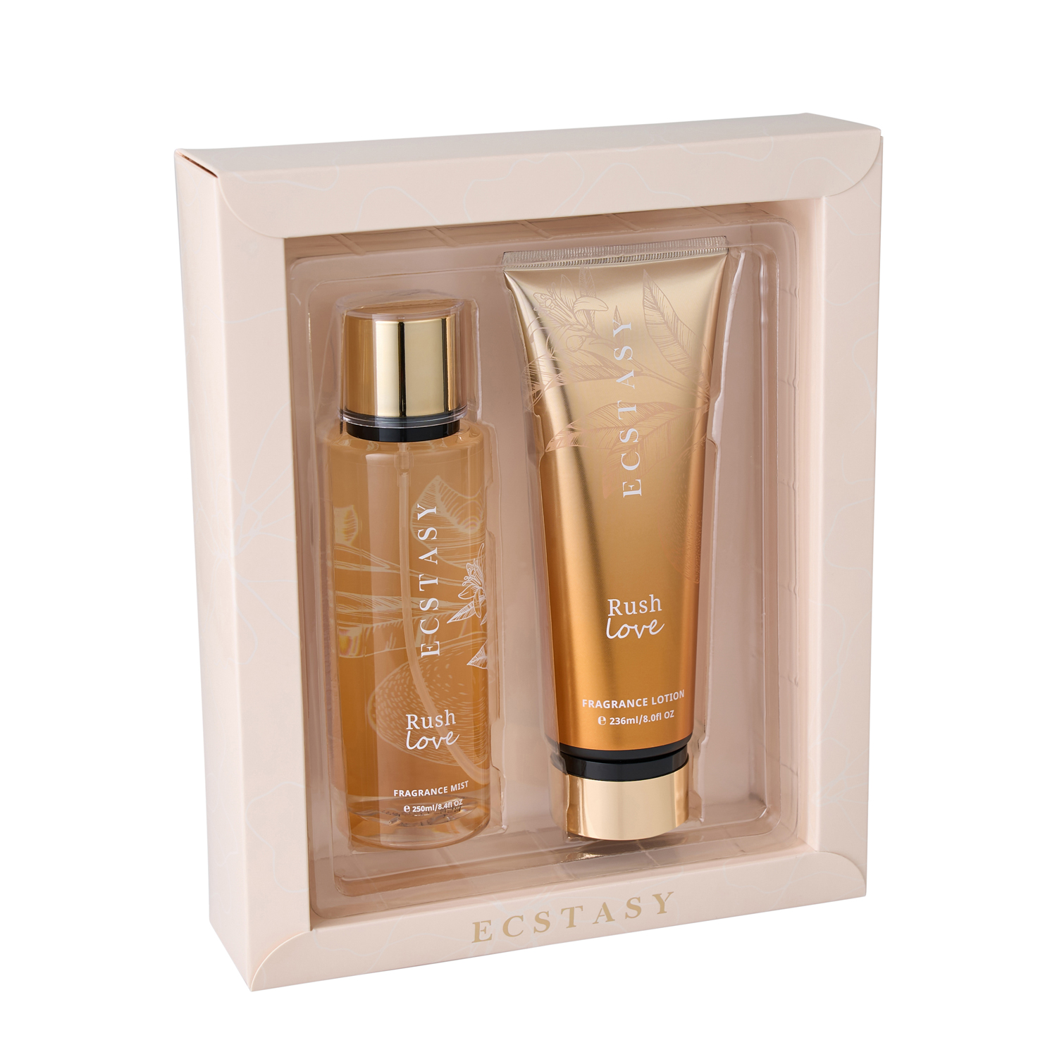 Ecstasy Σετ Δώρου - Rush Love Body Cream 236ml + Body Mist 250ml