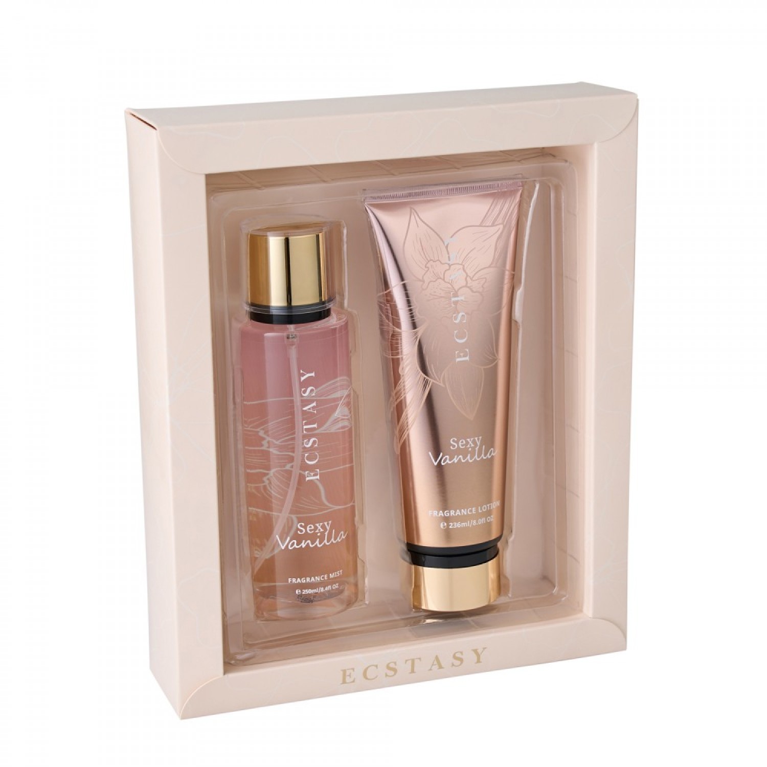 Ecstasy Gift Set - Amber Radiance Body Cream 236ml + Body Mist 250ml