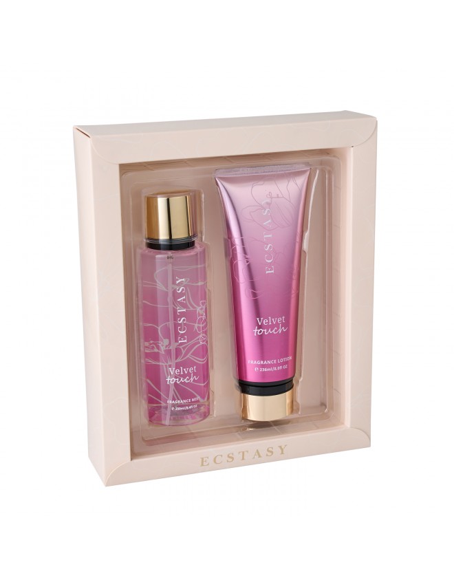 Ecstasy Gift Set - Velvet Touch Body Cream 236ml + Body Mist 250ml